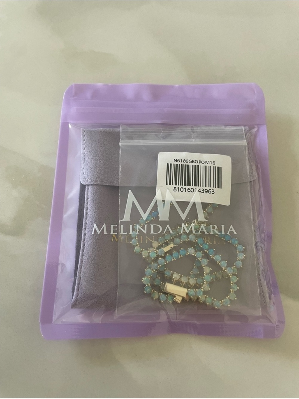NWT Melinda Maria Gold “Not Your Basic Ombré Tennis Necklace” - Picture 8 of 8